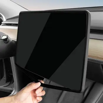 Для Tesla Model 3 Y Силиконовая защитная рамка экрана центральной консоли, Навигационный экран, Защитный чехол для автоаксессуаров Tesla
