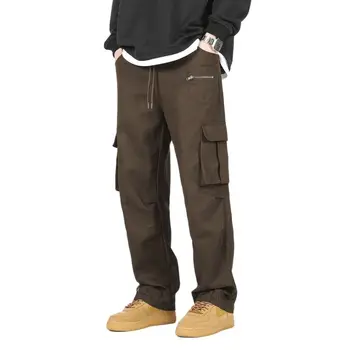 Весенние брюки-карго, мужские прямые брюки с несколькими карманами, модная уличная одежда Harajuku, Комбинезоны, Нижняя одежда, Мужская одежда Плюс размер 3XL