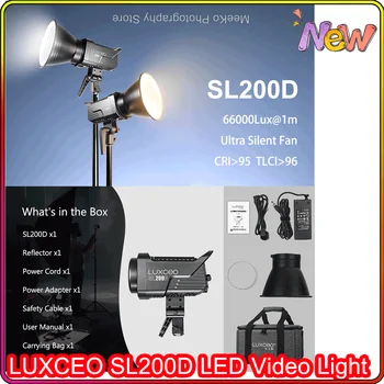 LUXCEO SL200D Светодиодный Видеосветильник Двухцветный 2700-6500 K 200 Вт Студийное Освещение с креплением Bowens Mount С Управлением приложением для профессиональной Фотосъемки