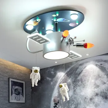 Потолочный светильник для детской спальни creative space aviation planet мультяшная лампа для комнаты мальчика Светильник lustre LED потолочный светильник