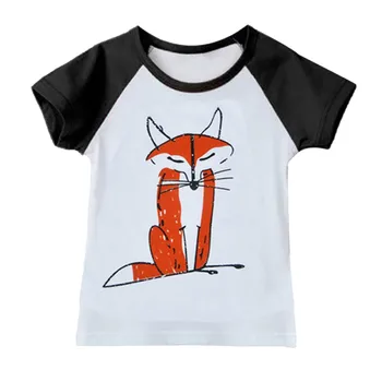 Модная летняя футболка с мультяшным животным принтом, подходящая по цвету для мальчиков и девочек, с короткими рукавами и круглым вырезом, спортивная короткая для юношей.