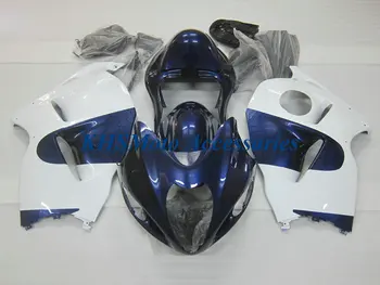Комплект Мотоциклетных Обтекателей для SUZUKI Hayabusa GSXR1300 96-07 GSXR 1300 1996 1999 2000 2007 Инжекционный Бело-Синий Кузов