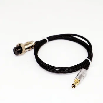 Посеребренный кабель питания постоянного тока Hifi OCC - Прецизионный Штекер постоянного тока GX16 от 2Pin до 2,5 2,1 мм для линейного источника питания (МАКС. 10A) USB