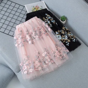 2020 Модная юбка для девочек Сетчатые юбки от 3 до 14 лет Детская юбка Весна Лето Одежда для девочек