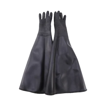Резиновые Черные перчатки для пескоструйной обработки в полоску Абразивные Перчатки для пескоструйной обработки для шкафа 65x30 см