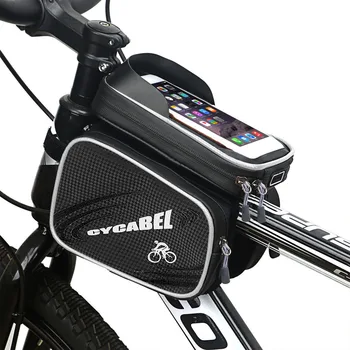 CYCABEL Горячие Новые велосипедные сумки, передняя рама, сумка для велосипеда MTB, водонепроницаемая верхняя трубка с сенсорным экраном, сумка для мобильного телефона для велосипедных аксессуаров