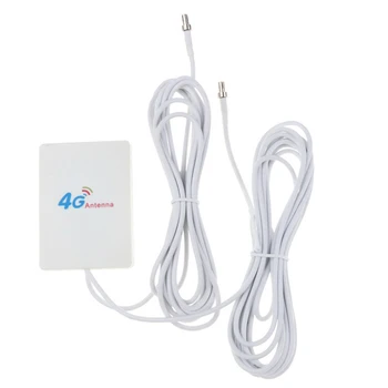4G LTE Антенна 3G 4G Панельная Антенна Усилитель Сигнала Двойной Разъем SMA TS9 CRC9 3 м кабель для Huawei E8372 E3372 B315 Маршрутизатор Модем