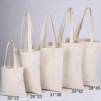 5 шт. холщовая сумка, сумки-тоут, хлопковая холщовая сумка