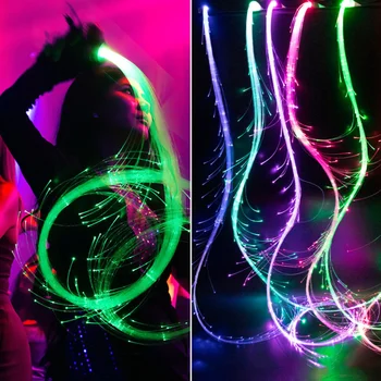 RGB Led волоконно-оптический танцевальный хлыст 4 режима Перезаряжаемый Светящийся Размахивающий хлыст для танцевальной вечеринки Ночной клуб KTV Бар Декор Реквизит
