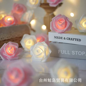 30 светодиодных гирлянд с розами, романтические украшения для комнаты, осветительная цепь на батарейках для свадебного праздничного освещения, предлагаемый декор