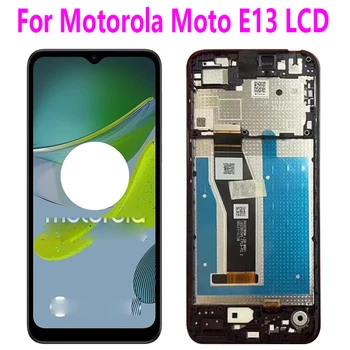 6,5 “Оригинал для Motorola LCD Сенсорный экран, датчик Digiziter в сборе, замена для Motorola Moto E13 LCD с рамкой