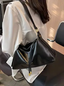 Повседневные винтажные сумки для женщин большой емкости 2023 года выпуска из искусственной кожи, роскошная дизайнерская брендовая сумка через плечо на молнии 