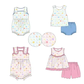Детская одежда для девочек, одежда для малышей, Летний комплект для девочек, детская одежда с цифровой печатью