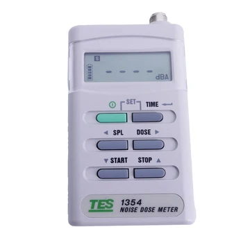 TES-1354 TES-1355 (RS232) Измеритель дозы шума Время экспозиции/Измеритель уровня звука Диапазон 70-140dBA