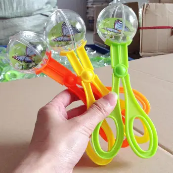 Ловец насекомых Ножницы Щипцы пинцет Совок Зажим для чистки детских игрушек Обучающие биологические игрушки для детей для приключений на свежем воздухе