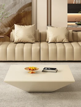 Дизайнерский квадратный чайный столик light luxury cream wind чайный столик современная простая минималистичная гостиная small wabi-sabi wind