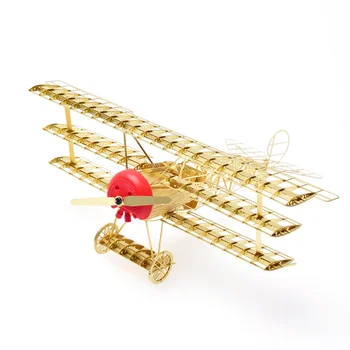 15 x 12 x 5,8 см 1/48 3D Металлическая модель самолета-пазла ручной работы Статические поделки-головоломки Наборы для сборки моделей домашнего декора подарки для детей
