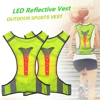 Велоспорт, Ночной бег, Альпинизм, светодиодная сигнальная лампа безопасности, Светоотражающий жилет, светодиодный светящийся жилет, Спортивная одежда для фитнеса на открытом воздухе.