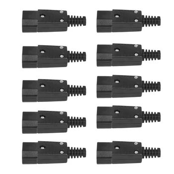 10ШТ Штекер кабеля адаптера питания IEC 320 C14 с возможностью замены 3-контактного разъема