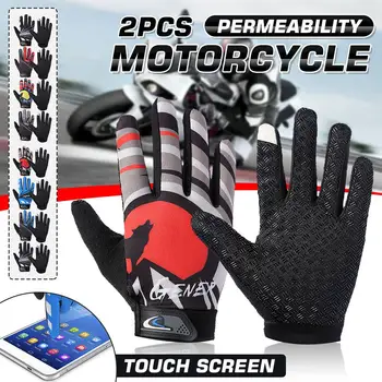 Ветрозащитные перчатки с сенсорным экраном, дышащие теплые перчатки на весь палец, зимняя грелка для езды на мотоцикле на открытом воздухе