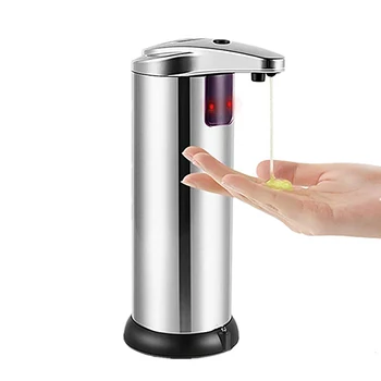 Дозатор жидкого мыла из нержавеющей стали Автоматический Индукционный дозатор мыла Smart Sensor Дезинфицирующее средство для домашней кухни ванной комнаты 250 мл