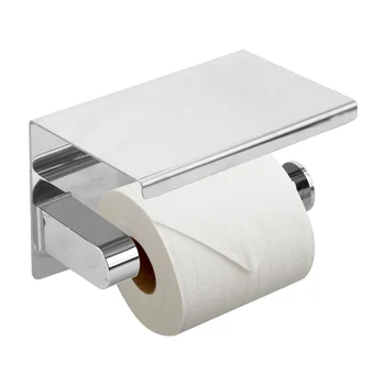 Полка для хранения телефона, настенные аксессуары для ванной комнаты из нержавеющей стали, держатель туалетной бумаги, держатель рулона туалетной бумаги