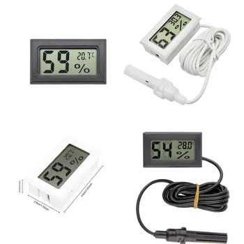Мини Черно-Белый ЖК-цифровой термометр-гигрометр Удобный датчик температуры в помещении и влажности для теплицы