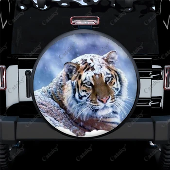 Животное Тигр, Чехол для запасного колеса кемпера для прицепа RV, чехлы для колес для шин прицепа, Защита колес От атмосферных воздействий, Универсальный для
