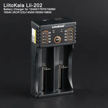 Зарядное устройство LiitoKala Lii-202 Li-ion NiMH Liepo4 USB для 10440/17670/18490/16340 (RCR123)/14500/18350/18650, мобильного питания