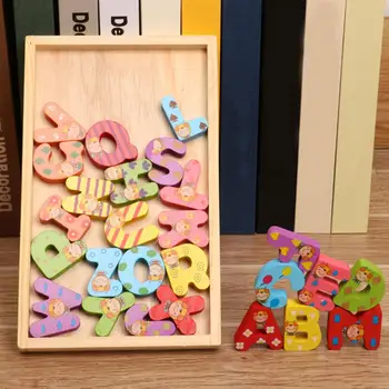 1 Комплект полезных кубиков с алфавитом, прочная деревянная игрушка для малышей, круглые края, познавательные кубики в форме цифр и букв, игрушка для практических занятий