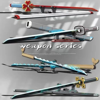 Идея Строительные блоки Самурайского меча Ninja Blade Katana из японского аниме Бабочка Нож Nichirin Модель кирпичей Игрушки для детского подарка MOC