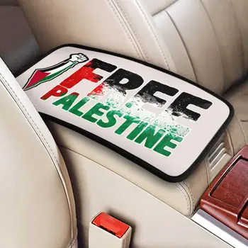 Мягкая Палестина с картой Палестины, накладка на подлокотник автомобиля, Противоскользящий коврик для центральной консоли, Аксессуары для интерьера