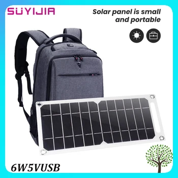 6 Вт 5 В USB Солнечная панель, наружное зарядное устройство для мобильного телефона, Походный рюкзак, Караван, RV, Яхта, Зарядное оборудование с контроллером напряжения