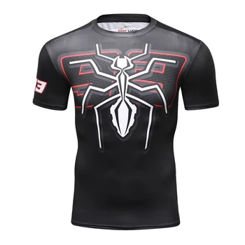 Спортивная мужская футболка с 3D-принтом и рисунком муравья, новая и простая, эластичная, компрессионная и быстросохнущая рубашка для фитнеса и бодибилдинга