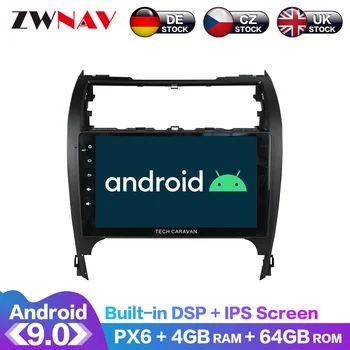 Android 9 IPS экран PX6 DSP для Toyota Camry 2012 2013 2014 - 2017 Нет автомобильного DVD-плеера GPS Мультимедийного плеера Радио Аудио стерео