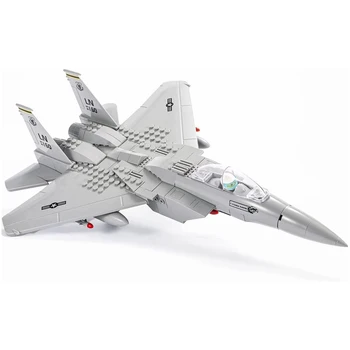Технические кирпичи истребителя F-15 Eagle, Конструкторы для военных самолетов, Конструкторы для взрослых, игрушки для конструкторов Warcraft, Блоки, подарки для детей