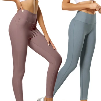Женские обтягивающие спортивные брюки, сексуальные леггинсы для йоги с контролем живота, эластичные высококачественные штаны для йоги, спортивная одежда, колготки