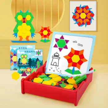 Деревянная Многофункциональная детская головоломка с животными, Магнитная доска для рисования, Классная доска, Обучающие Развивающие игрушки для детей