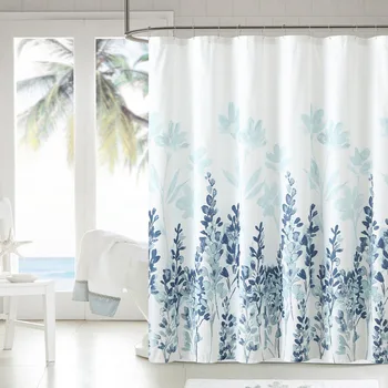 Полиэфирная водонепроницаемая занавеска для душа Ткань для штор в ванной 180x180 см Шторы с пользовательским логотипом