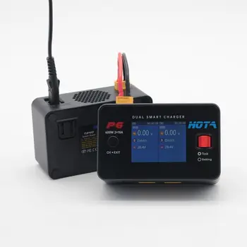 HOTA P6 T240 240 Вт 29 В постоянного ТОКА 600 Вт 15AX2 Постоянного Тока Двухканальное Смарт-Зарядное Устройство с Мобильной Сервисной Зарядкой для Lipo LiIon NiMH Аккумулятора