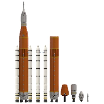 Космическая Серия 1 (масштаб Сатурна V 1:110) Ракета Артемида SLS BuildMOC Строительные Блоки Кирпичи Система Запуска Игрушки Для Детей Подарки