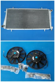 Алюминиевый Радиатор + Вентилятор * 2 Для MG Rover/MG Metro/MGF MG F TF Roadstar RD 16V turbo 1.8L MT 1995-2002 1996 1997 1998 99 00 01