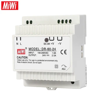 MiWi DR-60-12 60 Вт 12 В 5A Din-рейка Источник питания от 110 В 220 В переменного ТОКА до 12 В постоянного тока Промышленные SMPS