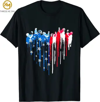 Футболка с надписью Fluid American Flag Heart, Патриотическая гордость США, 4 июля, мужские и женские повседневные хлопковые футболки Four Seasons на каждый день