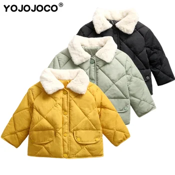 Детская одежда, детская куртка от 1 до 6 лет, осенне-зимняя новая модная куртка для мальчиков и девочек, толстая теплая куртка с меховым воротником, детское пальто