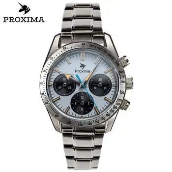 Proxima 40 мм Ретро Мужские часы С Хронографом Для Дайвинга Сапфировое Зеркало Seagull ST1902 Механизм Механические Наручные Часы Класса Люкс Светящиеся