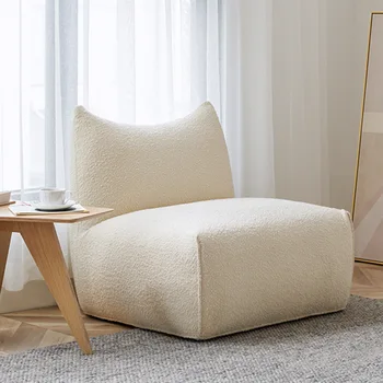 Скандинавское кресло для отдыха из овечьей шерсти, кресло для отдыха в спальне, Ленивый Свет, Роскошная гостиная, простой диван, кресло на балконе