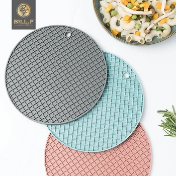 Многофункциональный коврик для кухни FDA, круглый термостойкий силиконовый коврик для стола, коврик для чашек для напитков, коврик для чашек, теплоизоляционный коврик