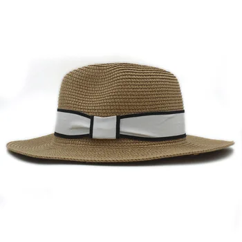 Женская Летняя соломенная шляпа от солнца 2019, элегантная женская приморская шляпа с большими широкими полями, Пляжная шляпа от солнца, Панама, Бандитская кепка