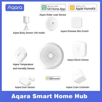 Aqara Smart Home Hub И датчики Zigbee 3.0 APP Голосовое Управление Датчик Температуры Сигнализация Работают С Xiaomi Mi Home Apple Homekit